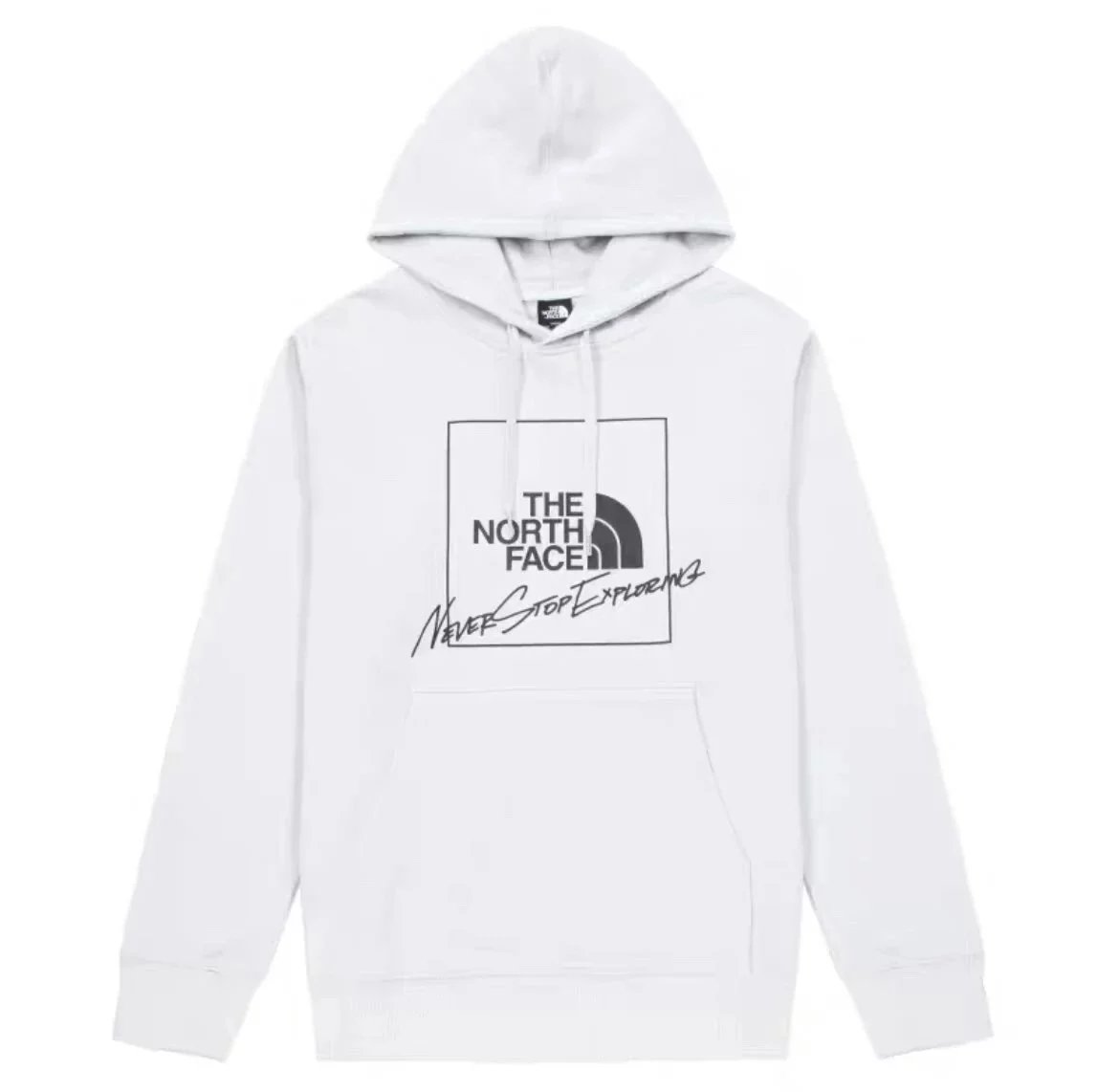 The North Face White Hoodie Never Stop Exploring Logo Sweatshirt