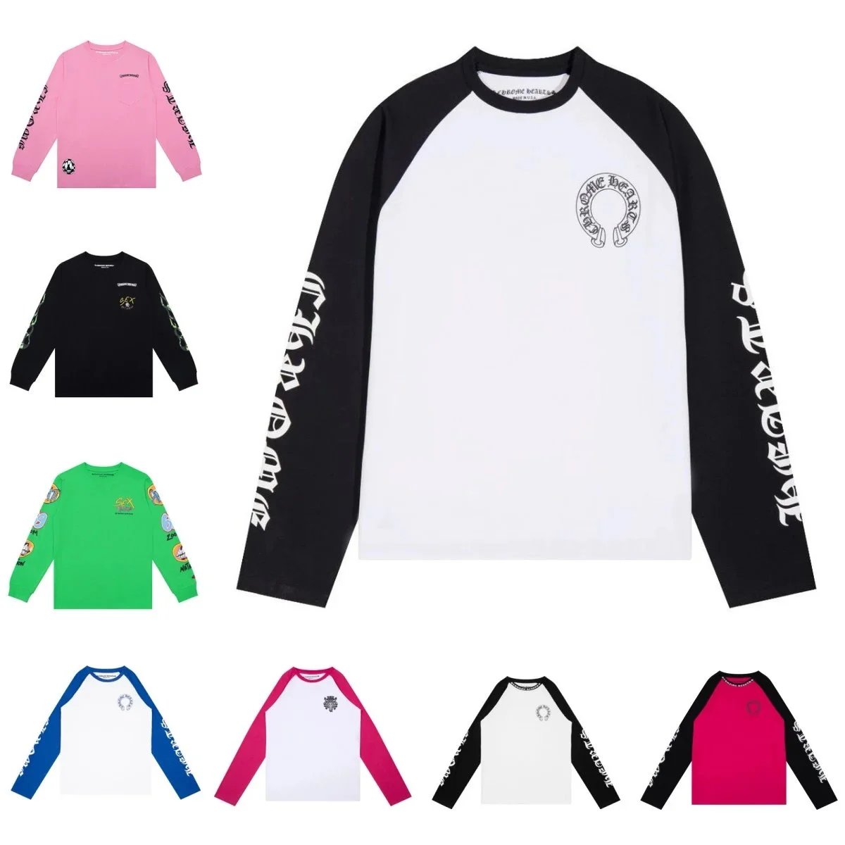 Chrome Hearts Long Sleeve Raglan T-Shirt