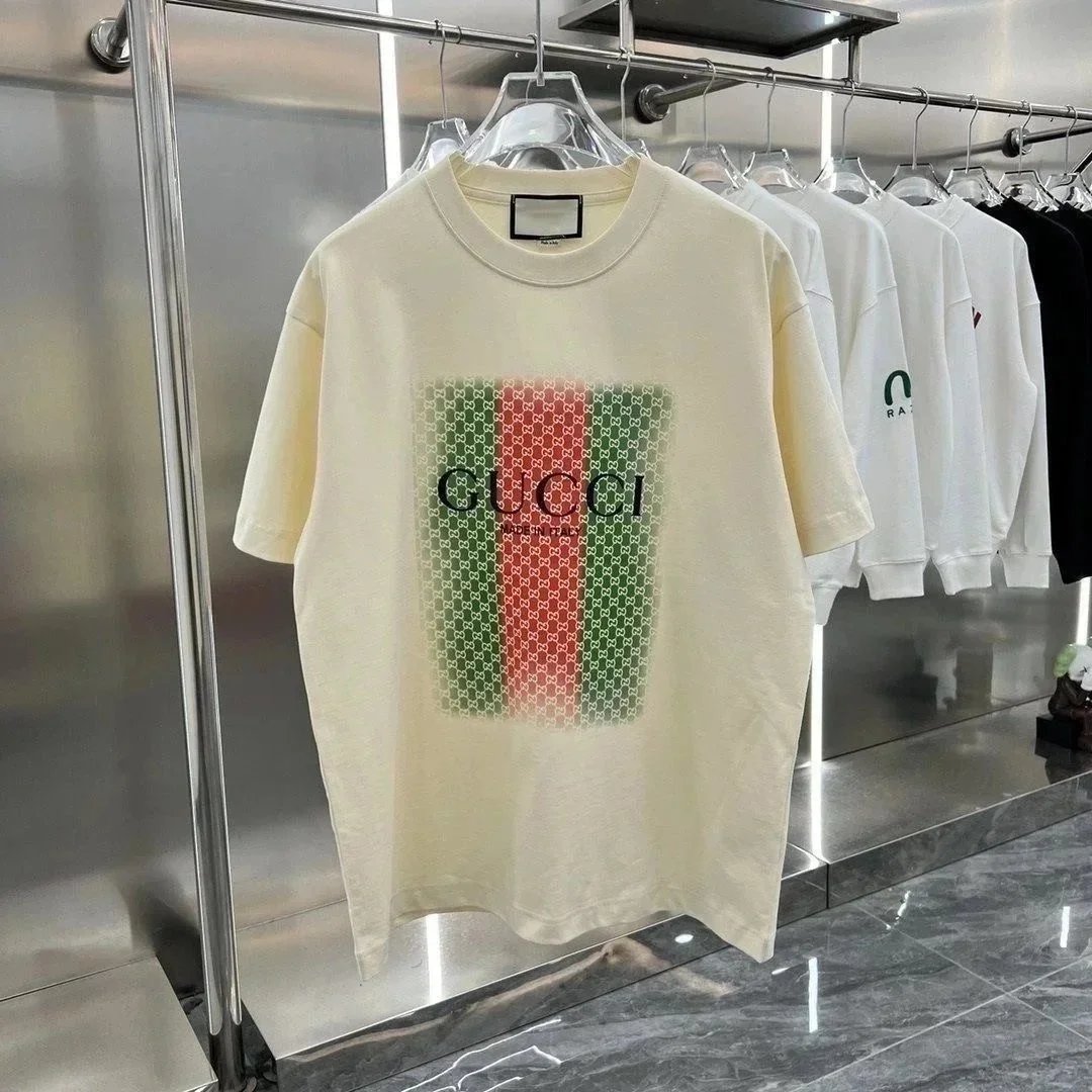 Gucci Logo Print T-Shirt Men's Fashion Casual Wear