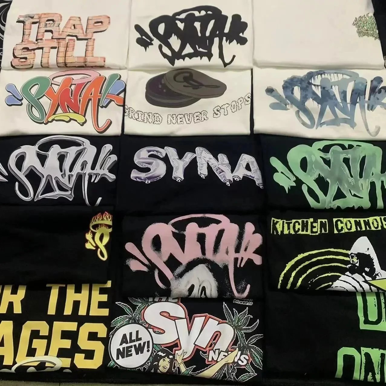 SYNA Streetwear T-Shirts Graffiti Style Graphic Tees