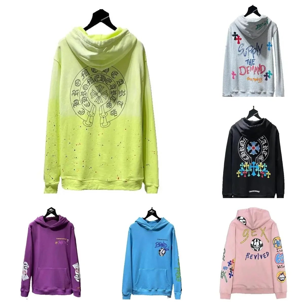 Colorful Graphic Hoodies for Men and Women Streetwear Fashion