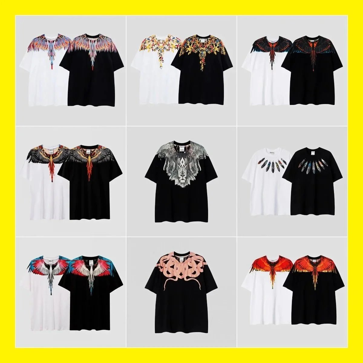 Marcelo Burlon Wings Printed T-Shirts for Men and Women