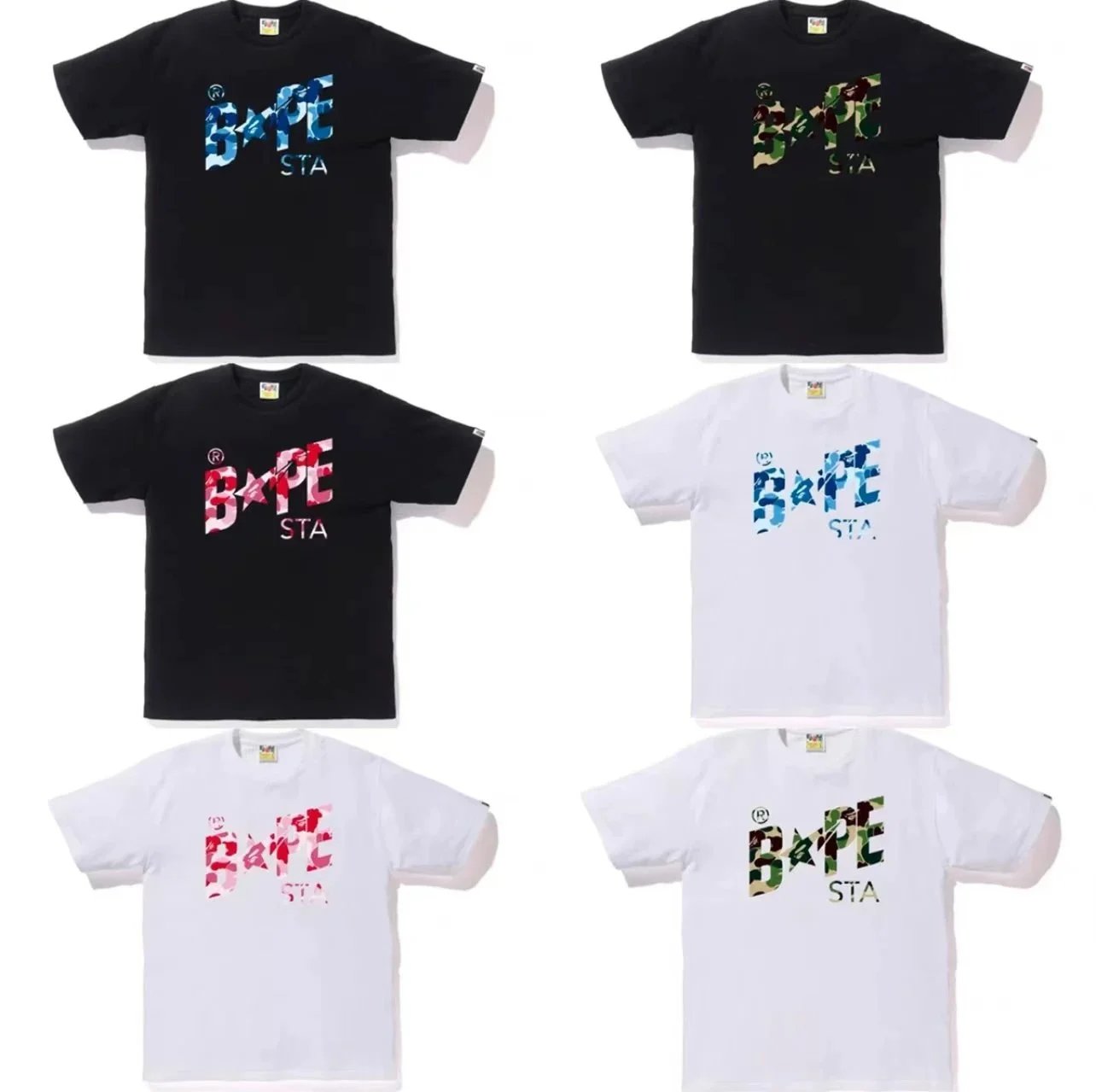BAPE STA Camouflage Print T-Shirt Men's Streetwear Fashion