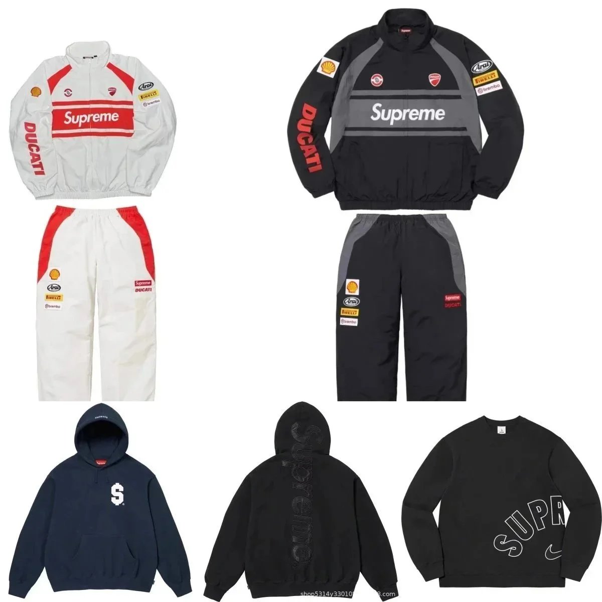 Supreme x Ducati Track Suit and Hoodies Collection