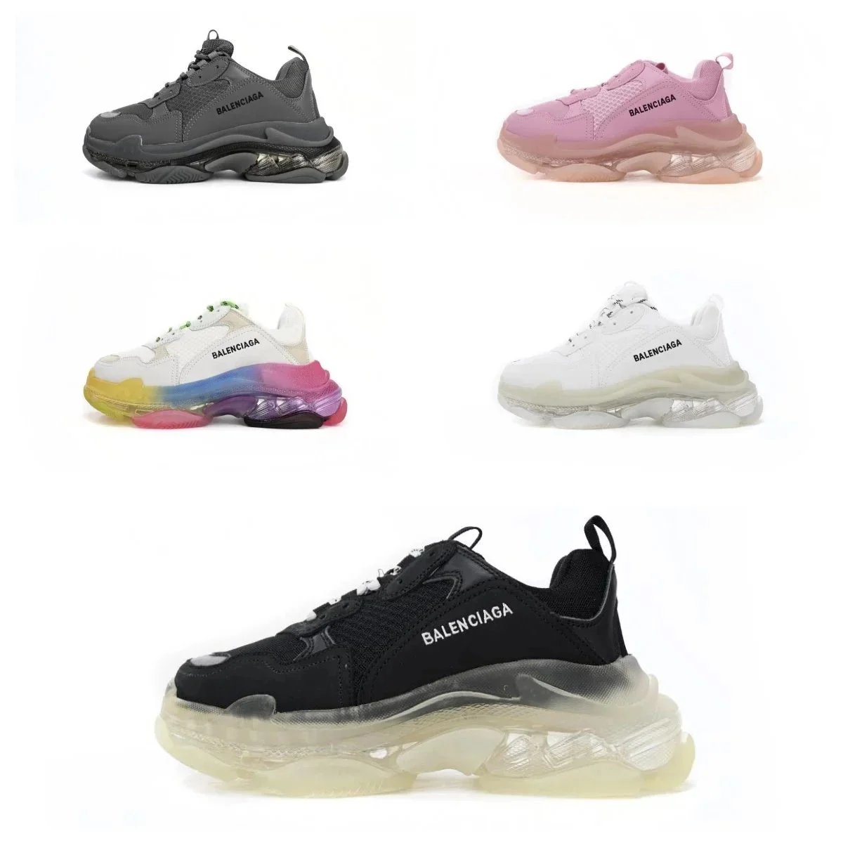 Balenciaga Triple S Clear Sole Sneakers for Men and Women