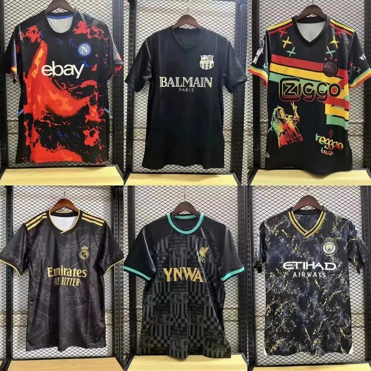Limited Edition Football Jersey Collection with Balmain, Ziggo, and Etihad Designs