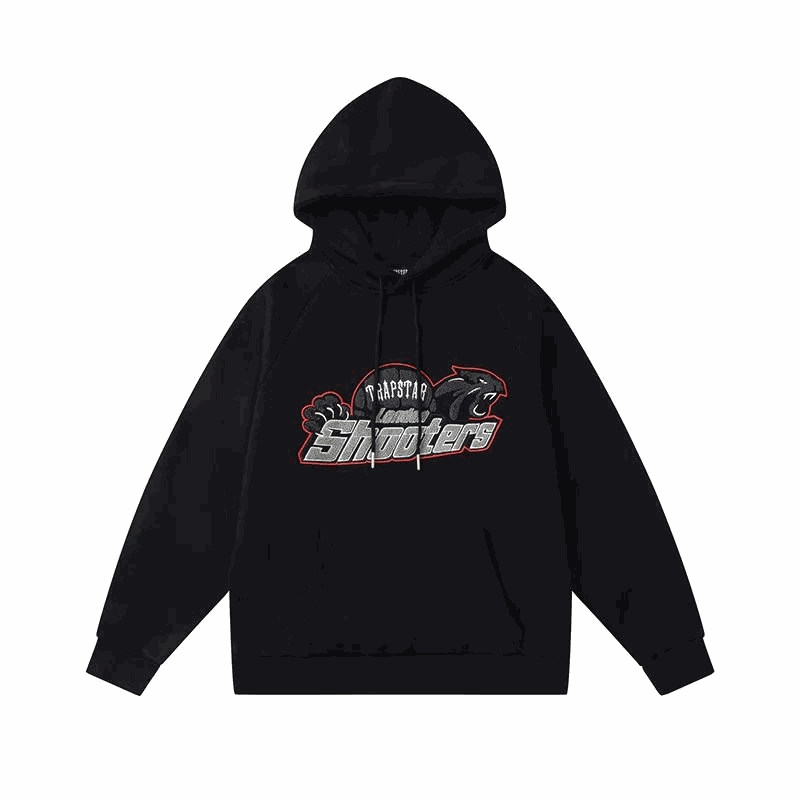 THAPSTAR Shooters Hoodie Black Oversized Sweatshirt