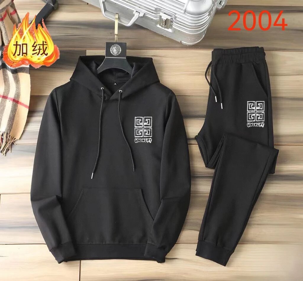Givenchy Black Hoodie and Pants Set 2004 Collection