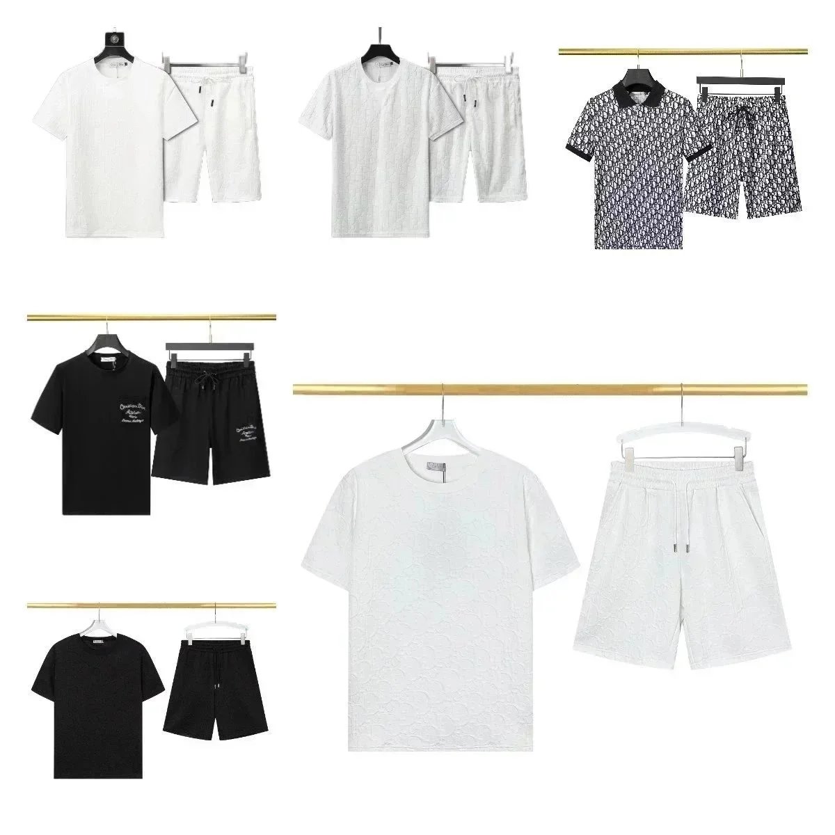 Dior Men's Casual T-Shirt and Shorts Set