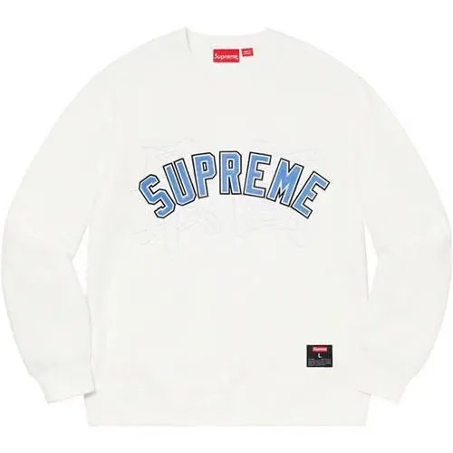 Supreme Arch Logo Crewneck Sweatshirt White