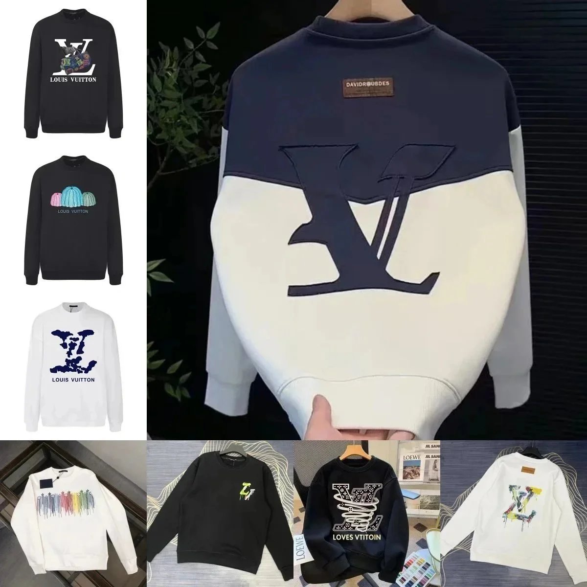 LV Logo Sweatshirt Men Women Fashion Streetwear Crewneck Sweater