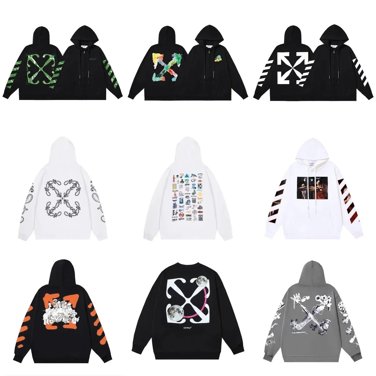 OFF-WHITE Hoodies for Men and Women Streetwear Fashion