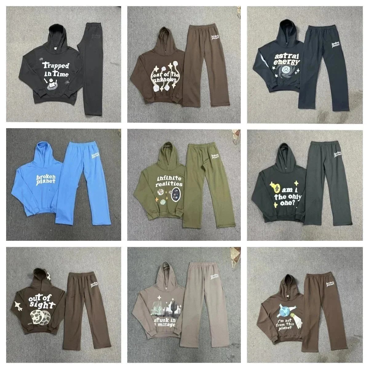 Cosmic Themed Hoodie and Pants Set for Men Women