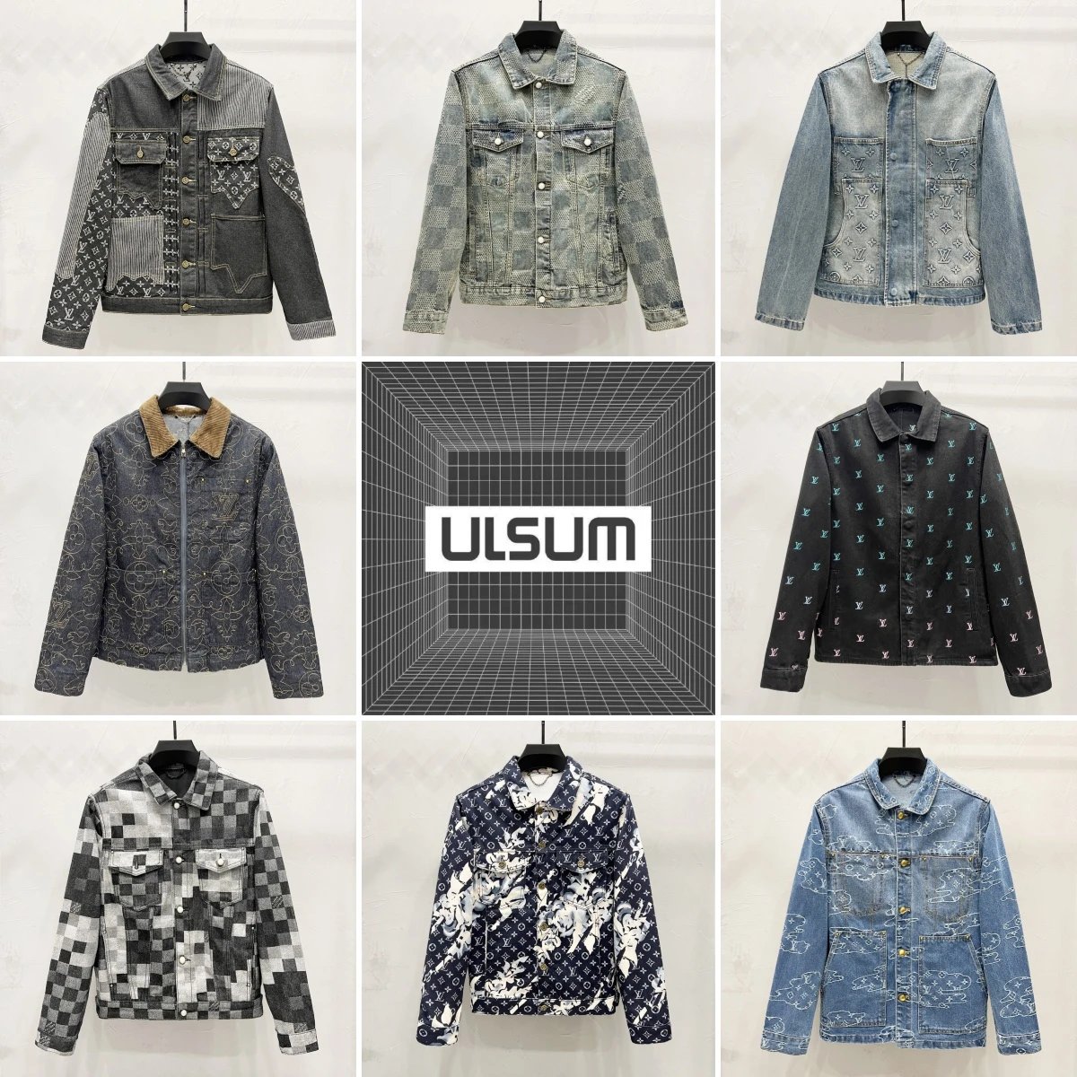 ULSUM Designer Denim Jackets for Men and Women Fashion Streetwear