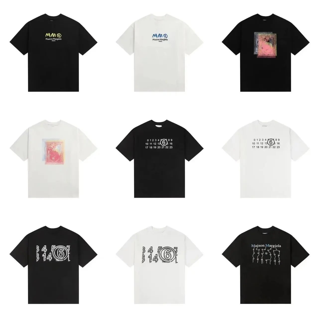 Maison Margiela MM6 Logo Print T-Shirt Unisex Streetwear