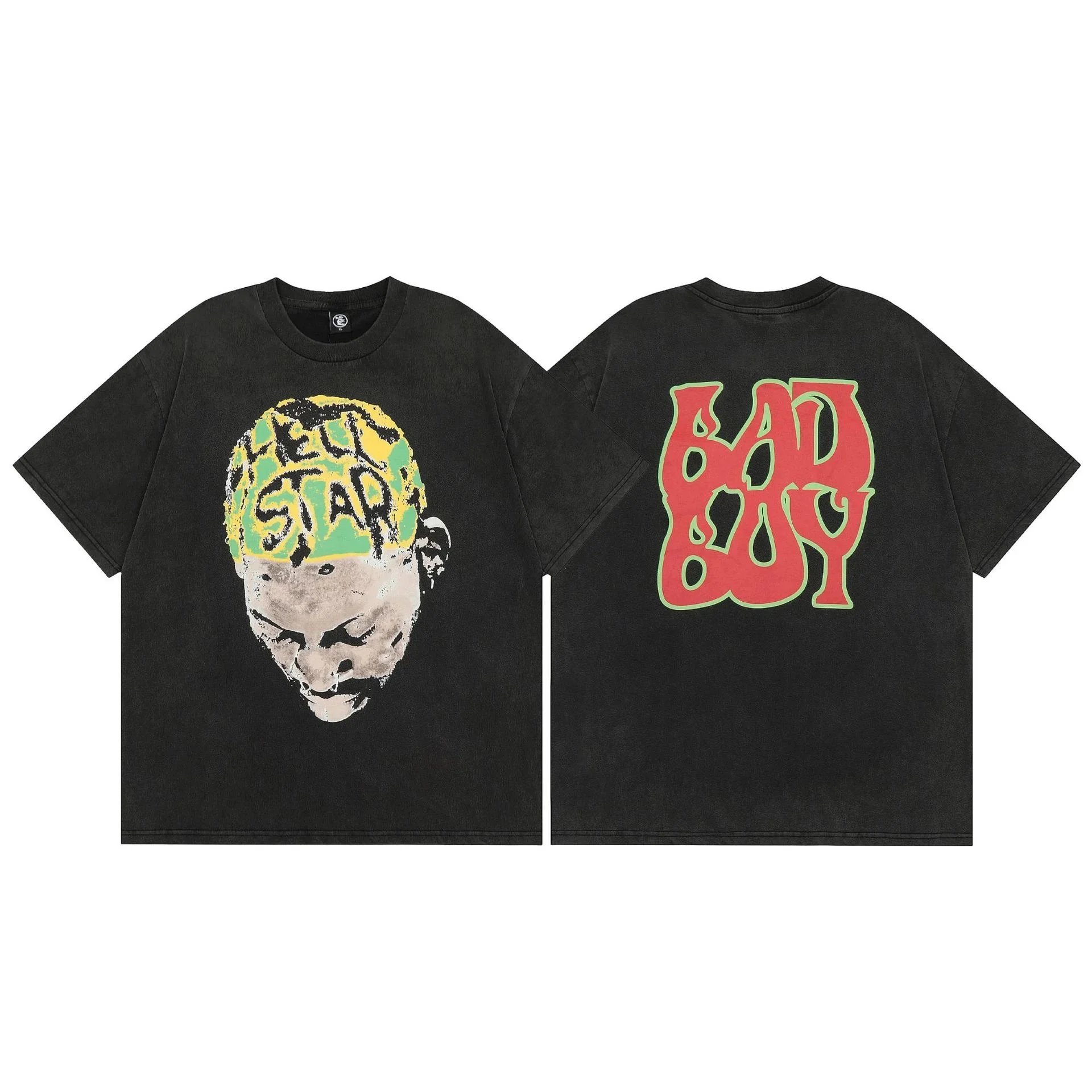 BAD BOY x LIL WAYNE T-Shirt Black Graphic Streetwear