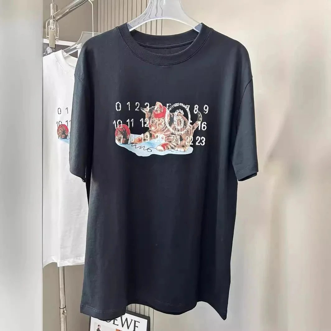Cute Cat Print Oversized T-Shirt for Women Casual Summer Wear