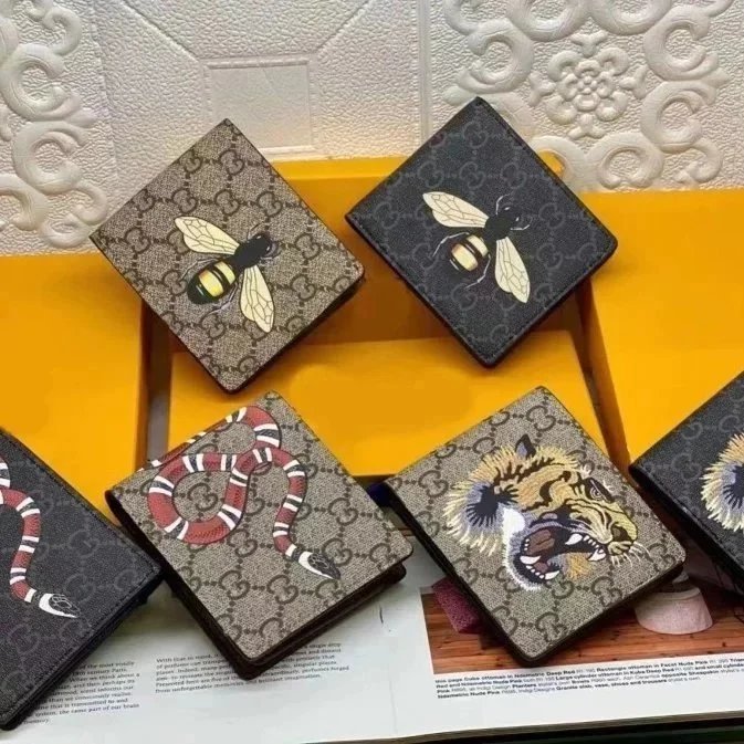Gucci Bee Snake Tiger Print Wallets