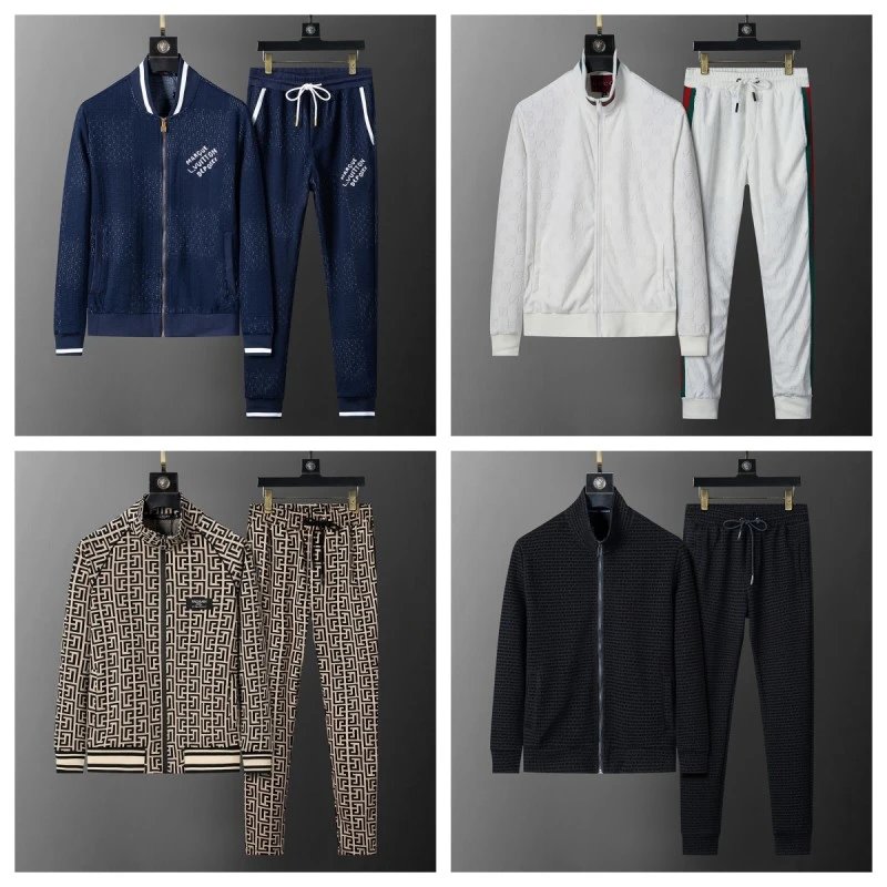 Fendi Men's Sport Suit Set with Iconic FF Logo Pattern