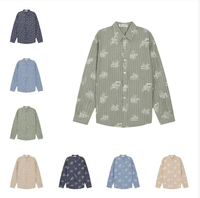 Men's Printed Long Sleeve Shirt with Car Pattern