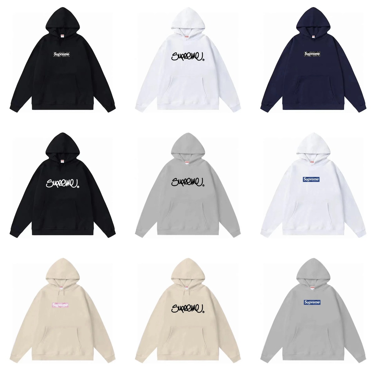 Supreme Logo Hoodie in Multiple Colors
