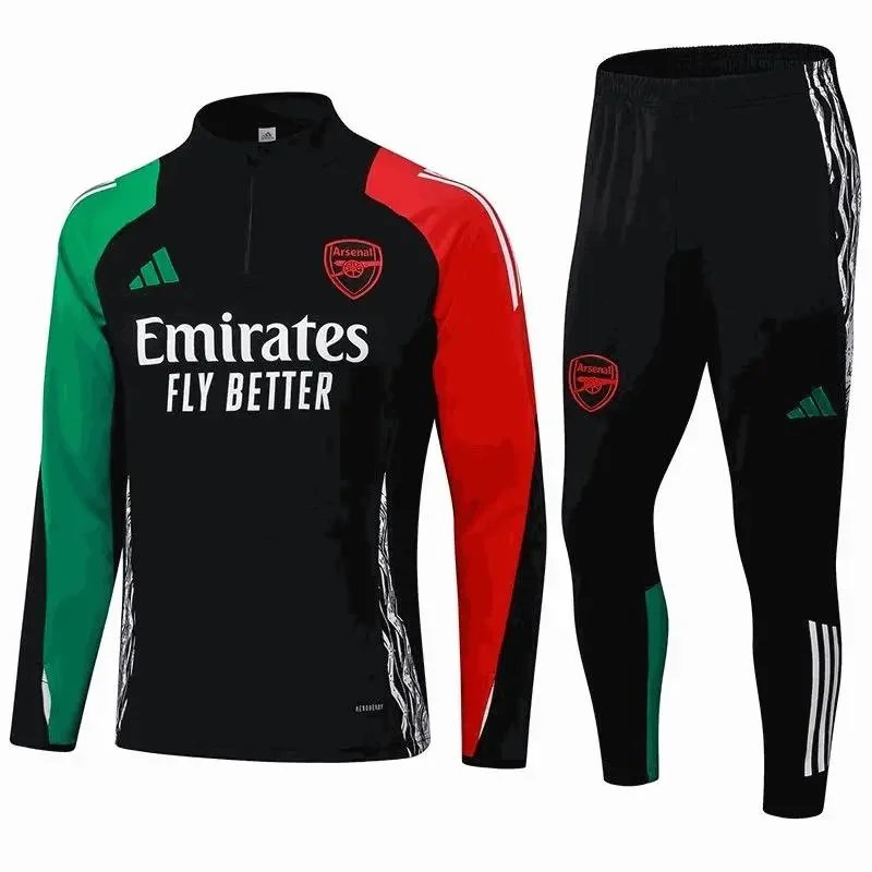 Arsenal Training Suit 2023-2024 Adidas Black Red Green