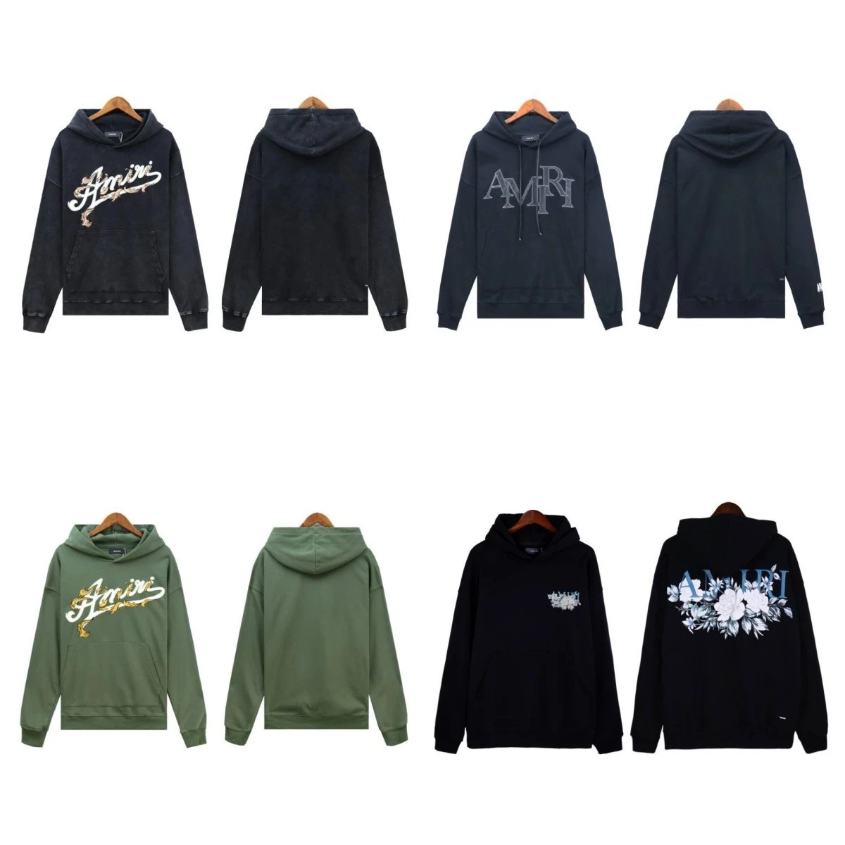 Amiri Hoodie Sweatshirt Men Women Fashion Streetwear Logo Print Pullover