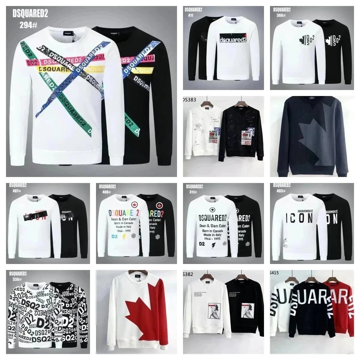 DSQUARED2 Men's Sweatshirts & Hoodies Fashion Streetwear