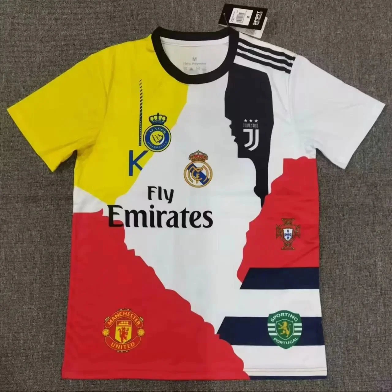 Custom Football Jersey with Multiple Club Logos