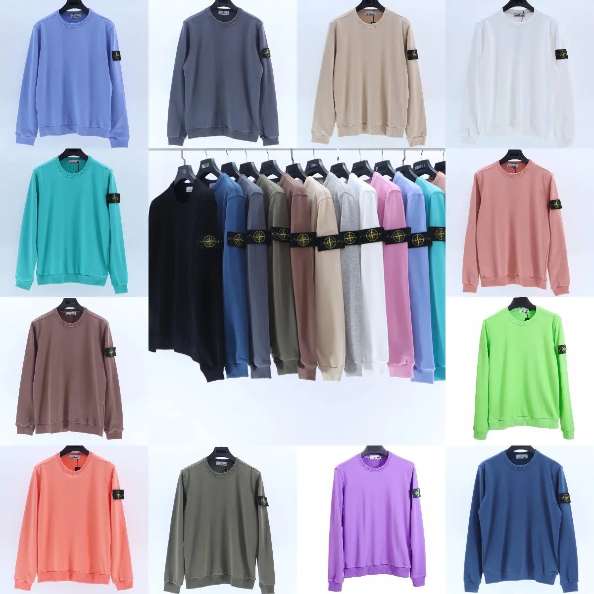 Stone Island Classic Crewneck Sweatshirt for Men and Women