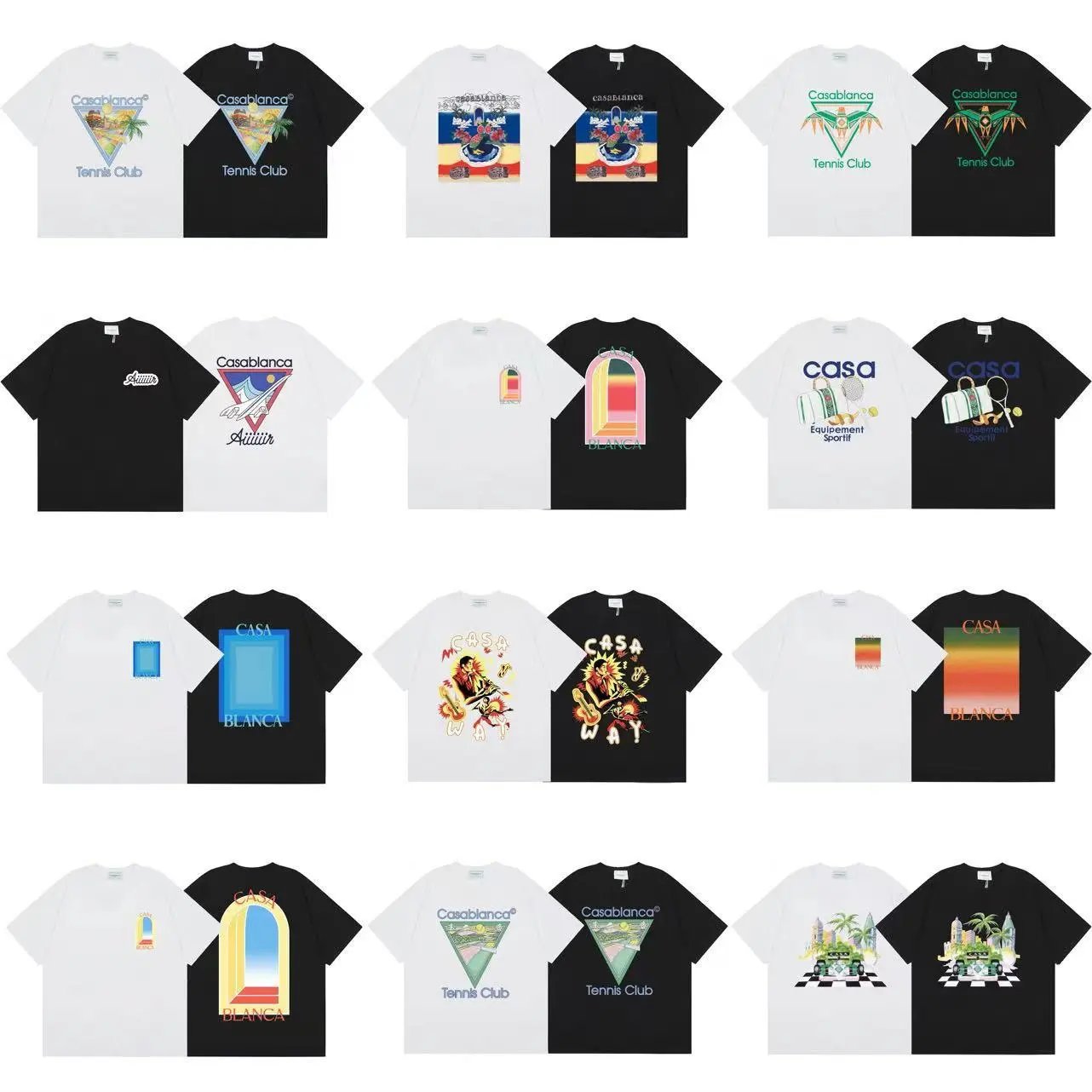 Casablanca Tennis Club T-Shirt Collection - Vintage Inspired Graphic Tees