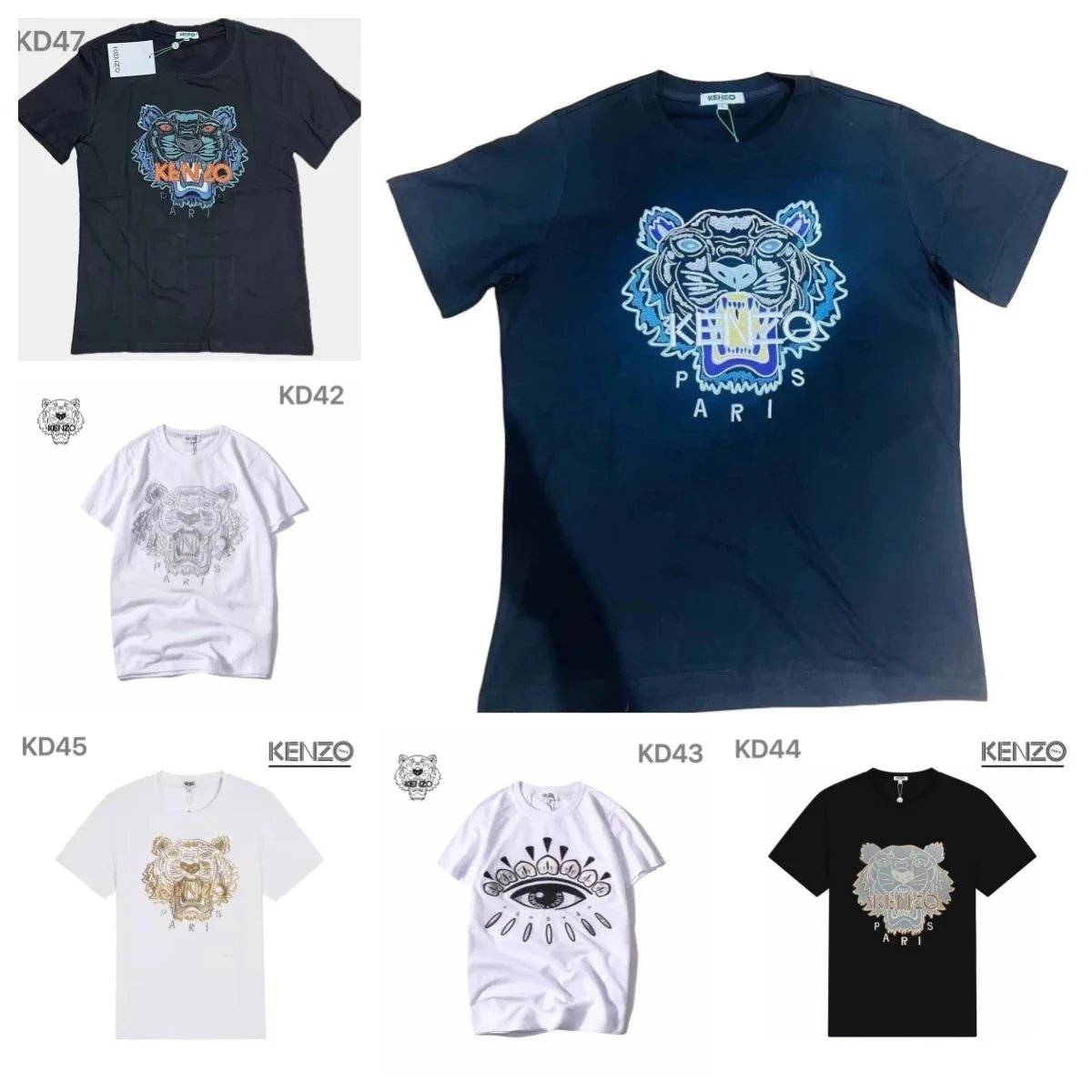KENZO Tiger Print T-Shirt Men's Fashion Casual Wear