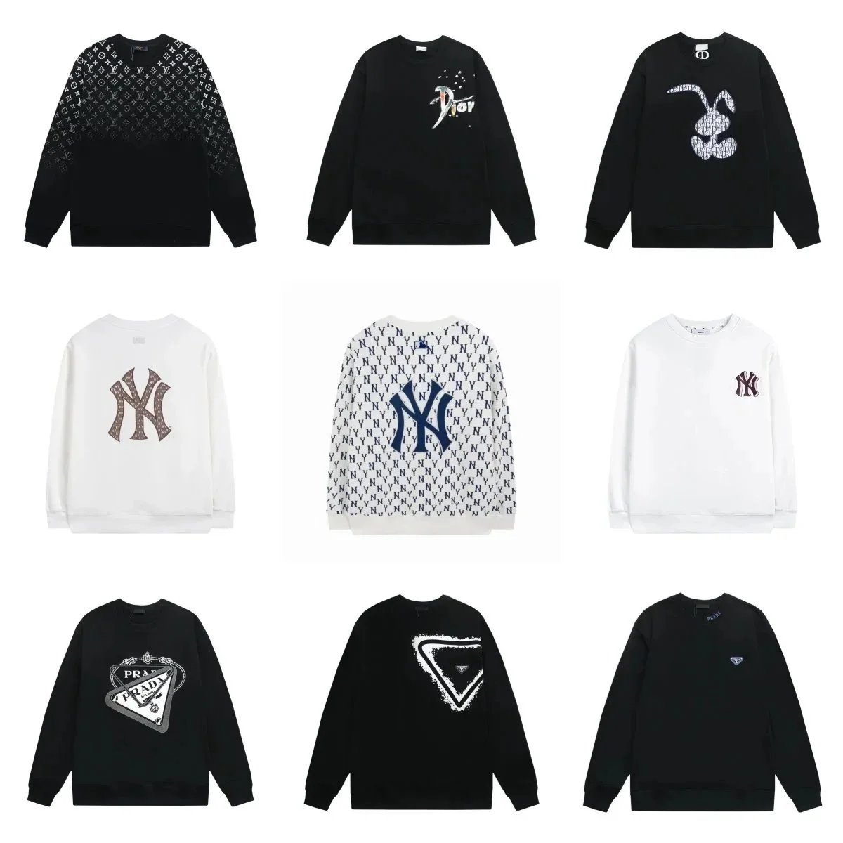 Prada Logo Sweatshirts for Men and Women