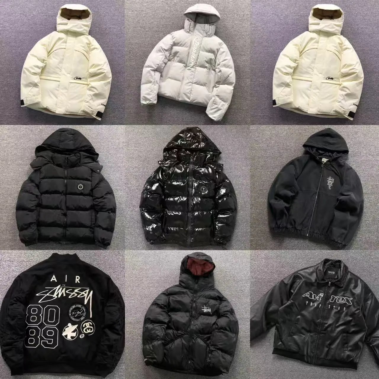 Stussy Winter Hooded Puffer Jacket Men's Fashion Streetwear