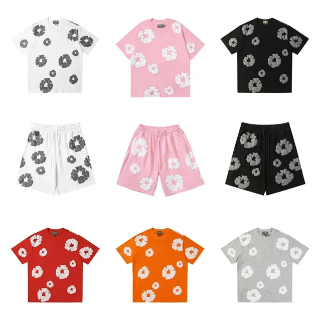 BAPE Flower Print T-Shirt and Shorts Set